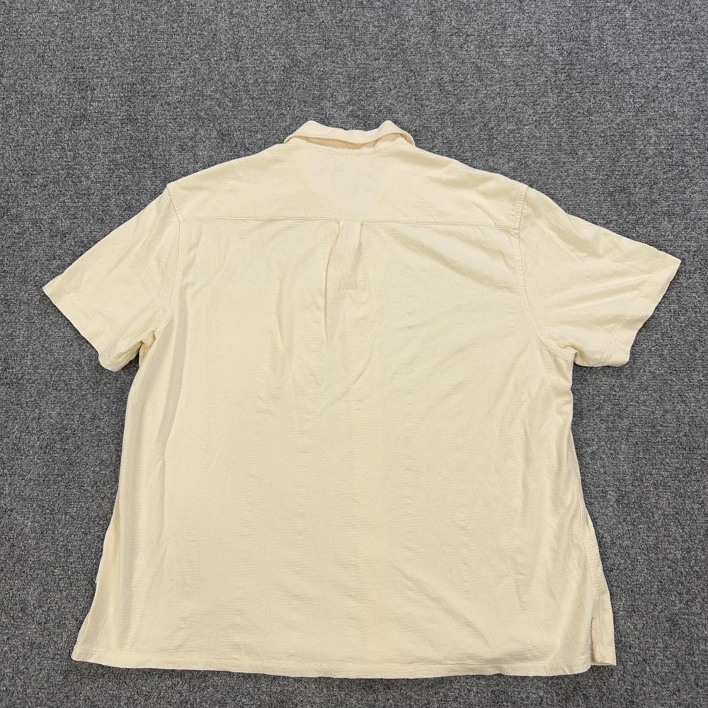 American Eagle Outfitters Shirt Mens L Beige Cotton Short Sleeve Button Up - Picture 10 of 10